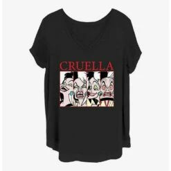 Best reviews of ❤️ Disney Cruella Cruel Expressions 😍 Girls T-Shirt Plus Size 😉