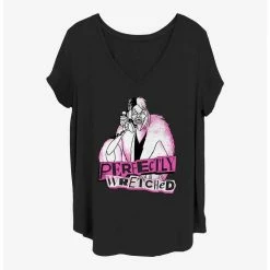 Coupon ⌛ Disney Cruella Perfectly Wretched Girls T-Shirt Plus Size ⌛