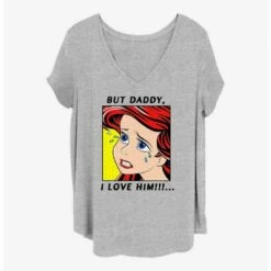 Outlet 💯 Disney The Little Mermaid Crybaby Ariel 🎁 Girls T-Shirt Plus Size ✔️