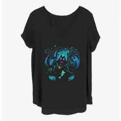 Best Pirce 🔔 Disney The Little Mermaid Ursula Under The Sea Girls T-Shirt Plus Size 🎁