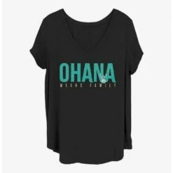 Outlet 🔔 Disney Lilo & Stitch Ohana Means Family Girls T-Shirt Plus Size 🔥