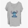 Promo ⭐ Disney Lilo & Stitch Simply Stitch 🌟 Girls T-Shirt Plus Size ⌛