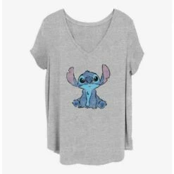 Promo ⭐ Disney Lilo & Stitch Simply Stitch 🌟 Girls T-Shirt Plus Size ⌛