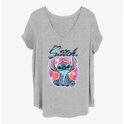 Buy 🤩 Disney Lilo & Stitch Airbrush Stitch 🌟 Girls T-Shirt Plus Size ✔️