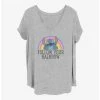 Outlet ✔️ Disney Lilo & Stitch Follow Your Rainbow 👏 Girls T-Shirt Plus Size 🔥