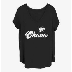 Flash Sale ⭐ Disney Lilo & Stitch Silhouette Ohana 🛒 Girls T-Shirt Plus Size 🎉