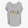 Buy 🤩 Disney Mickey Mouse 4 Friends Girls T-Shirt Plus Size 🤩