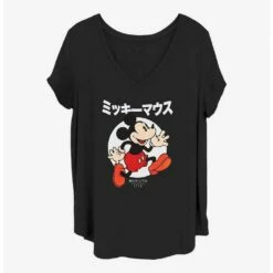 New ⌛ Disney Mickey Mouse Kanji Comic 😍 Girls T-Shirt Plus Size ✔️
