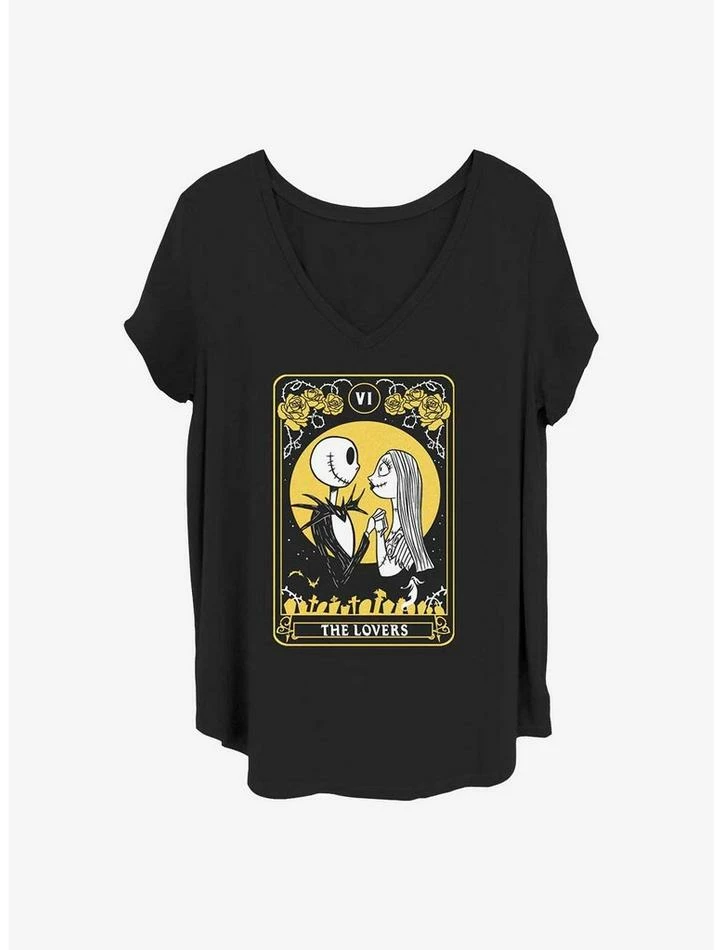 Best Pirce ❤️ Disney The Nightmare Before 🔔 Christmas Lovers Tarot Girls T-Shirt Plus Size ✨ 1 Best Pirce ❤️ Disney The Nightmare Before 🔔 Christmas Lovers Tarot Girls T-Shirt Plus Size ✨