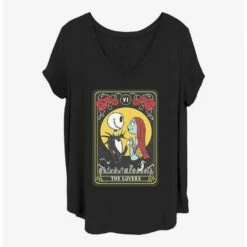 Budget 😍 Disney The Nightmare Before ❄ Christmas Lovers Tarot Girls T-Shirt Plus Size 🎁