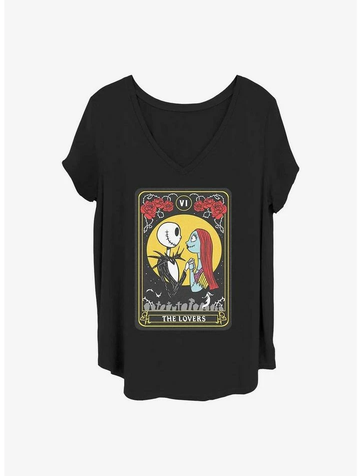 Budget 😍 Disney The Nightmare Before ❄ Christmas Lovers Tarot Girls T-Shirt Plus Size 🎁 1 Budget 😍 Disney The Nightmare Before ❄ Christmas Lovers Tarot Girls T-Shirt Plus Size 🎁