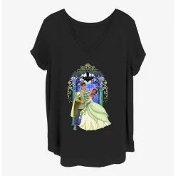 Flash Sale 😀 Disney The Princess and the Frog Tiana and Prince Naveen Love Girls T-Shirt Plus Size 🤩