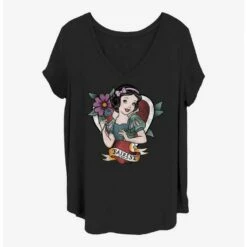Outlet ⌛ Disney Snow White and the Seven Dwarfs Fairest Snow ⭐ Girls T-Shirt Plus Size 🥰