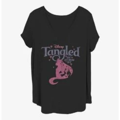 Buy 🎁 Disney Tangled Rapunzel Silhouette Girls T-Shirt Plus Size 🌟