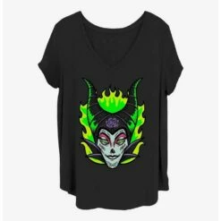 Best reviews of 🔔 Disney Villains Maleficent Sugar Skull Girls T-Shirt Plus Size ✔️