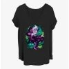 Top 10 ⌛ Disney Villains Ursula Starry Seas Girls T-Shirt Plus Size 🔥
