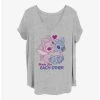 Budget 🥰 Disney Lilo & Stitch Angel and Stitch Together 🤩 Girls T-Shirt Plus Size ❤️