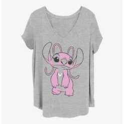 Promo ❤️ Disney Lilo & Stitch Big Angel ❤️ Girls T-Shirt Plus Size ✨