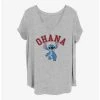 Top 10 ✔️ Disney Lilo & Stitch Ohana Collegiate 🎉 Girls T-Shirt Plus Size 🎁