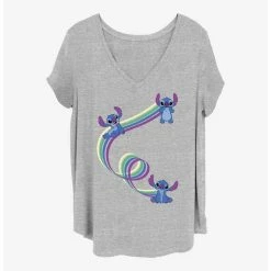 Outlet 🔥 Disney Lilo & Stitch Ribbon Stitches Girls T-Shirt Plus Size ❤️