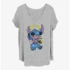 Cheapest 🎉 Disney Lilo & Stitch Rockin' Stitch Girls T-Shirt Plus Size 🥰