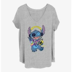 Cheapest 🎉 Disney Lilo & Stitch Rockin' Stitch Girls T-Shirt Plus Size 🥰