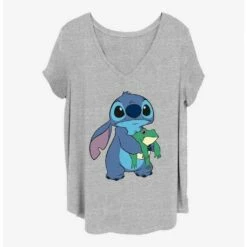 Cheap 🔔 Disney Lilo & Stitch Froggie Stitch 🌟 Girls T-Shirt Plus Size ⭐