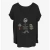 Cheap ✔️ Disney The Nightmare Before Christmas Heads Up Girls T-Shirt Plus Size 😉
