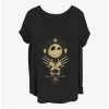 Promo ⭐ Disney The Nightmare Before ❄ Christmas King Jack Girls T-Shirt Plus Size 👏
