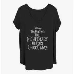 Cheapest ✨ Disney The Nightmare Before Christmas Logo Girls T-Shirt Plus Size 🤩