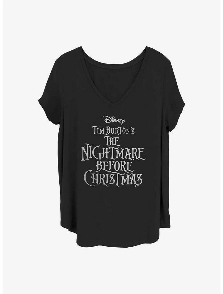 Cheapest ✨ Disney The Nightmare Before Christmas Logo Girls T-Shirt Plus Size 🤩 1 Cheapest ✨ Disney The Nightmare Before Christmas Logo Girls T-Shirt Plus Size 🤩