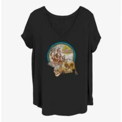 Brand new 🔥 Disney Pirates of the Caribbean Sea Bones Girls T-Shirt Plus Size 🛒