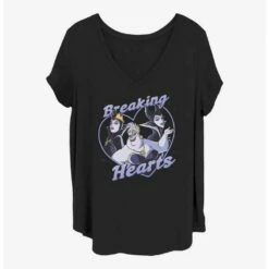 New ✔️ Disney Villains Breaking Hearts ❤️ Girls T-Shirt Plus Size ✔️