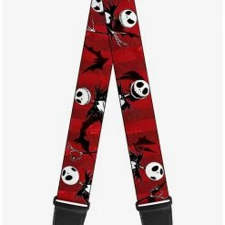 Best deal 💯 The Nightmare Before Christmas Jack Poses Bats Guitar Strap 🧨