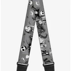 Cheapest 🧨 The Nightmare Before ❄ Christmas Jack Sally Cemetery Scene Guitar Strap 🎁