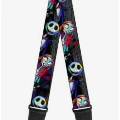Discount 👏 The Nightmare Before ❄ Christmas Jack Sally Pose Electric Glow Guitar Strap 🌟