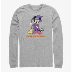 Budget 🔔 Disney Minnie Mouse Happy Halloween Witch Long-Sleeve T-Shirt 🎉