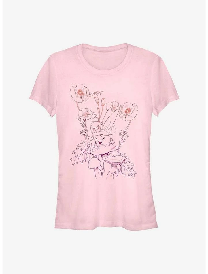 Cheap 🛒 Disney Tinker Bell Fall Mushroom Girls T-Shirt 🤩 1 Cheap 🛒 Disney Tinker Bell Fall Mushroom Girls T-Shirt 🤩