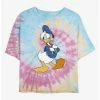 Flash Sale 🔥 Disney Donald Duck Mad Donald Tie Dye Crop 🎁 Girls T-Shirt ✔️