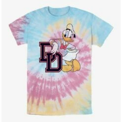 Coupon 🎉 Disney Donald Duck Donald Collegiate Tie Dye T-Shirt 😀