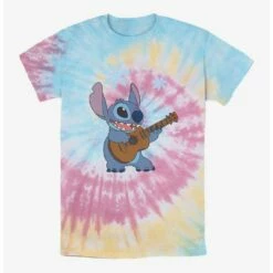 Cheap 🔥 Disney Lilo & Stitch Ukulele Stitch Tie Dye T-Shirt ⌛