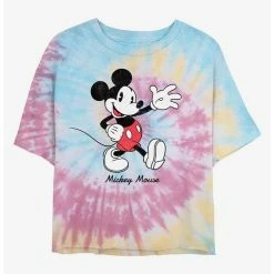Best deal ❤️ Disney Mickey Mouse Mickey Tie Dye Crop 🤩 Girls T-Shirt ⭐