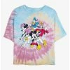 Best Pirce 🔔 Disney Mickey Mouse Mickey and Friends Tie Dye Crop Girls T-Shirt 💯