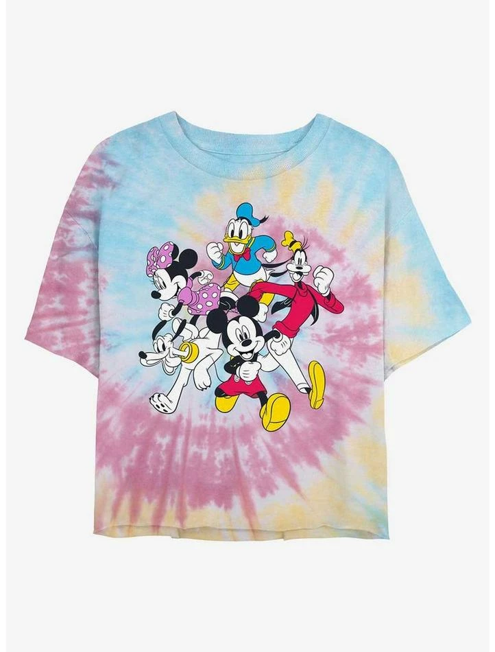 Best Pirce 🔔 Disney Mickey Mouse Mickey and Friends Tie Dye Crop Girls T-Shirt 💯 1 Best Pirce 🔔 Disney Mickey Mouse Mickey and Friends Tie Dye Crop Girls T-Shirt 💯