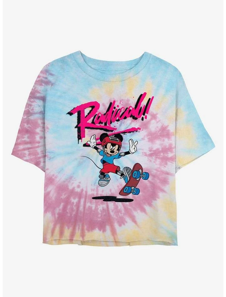 Buy ⌛ Disney Mickey Mouse Rad Mickey Tie Dye Crop 🎁 Girls T-Shirt 👏 1 Buy ⌛ Disney Mickey Mouse Rad Mickey Tie Dye Crop 🎁 Girls T-Shirt 👏