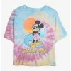 Hot Sale 🔔 Disney Mickey Mouse Sunshine Seeker Tie Dye Crop Girls T-Shirt 😉