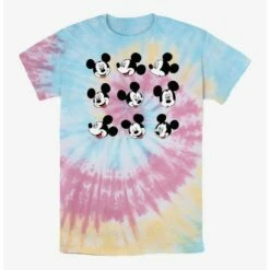 Promo 🤩 Disney Mickey Mouse Mickey Expressions Tie Dye T-Shirt ❤️