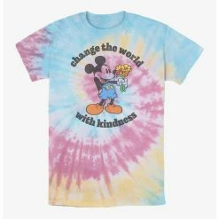 Coupon 🤩 Disney Mickey Mouse Kindness Tie Dye T-Shirt 👍