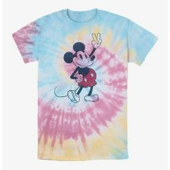 Best deal 🔔 Disney Mickey Mouse Peace Mickey Tie Dye T-Shirt 👏