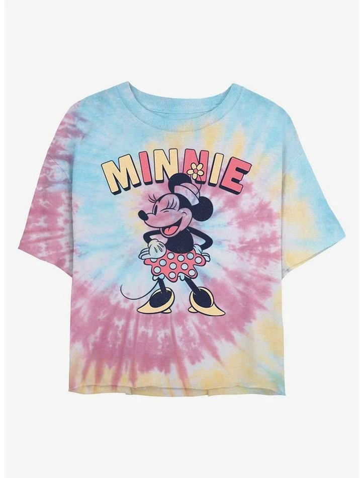 Budget π Disney Minnie Mouse Minnie Wink Tie Dye Crop Girls T-Shirt π 1 Budget π Disney Minnie Mouse Minnie Wink Tie Dye Crop Girls T-Shirt π